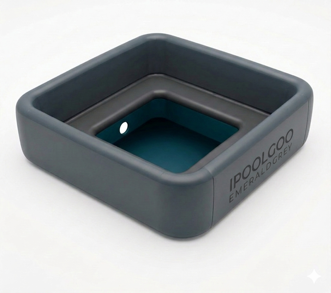 Rectangular Inflatable Pool with Built-in Bench | iPoolGo